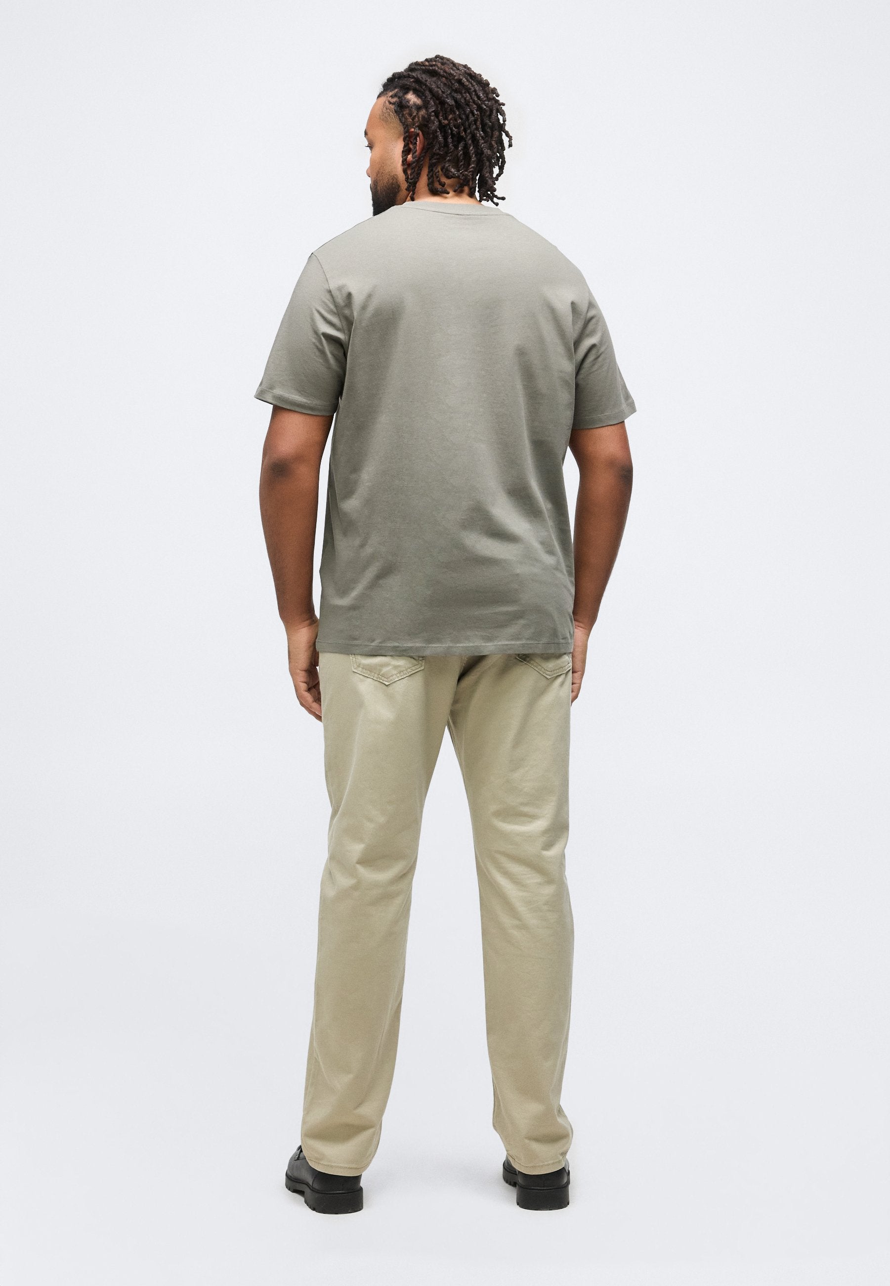 Plus Size - Print T-shirt - smokey olive