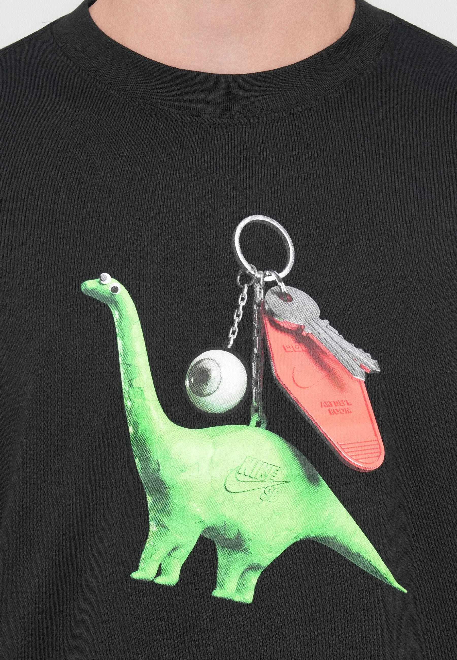 DINO KEYCHAIN - Print T-shirt - black