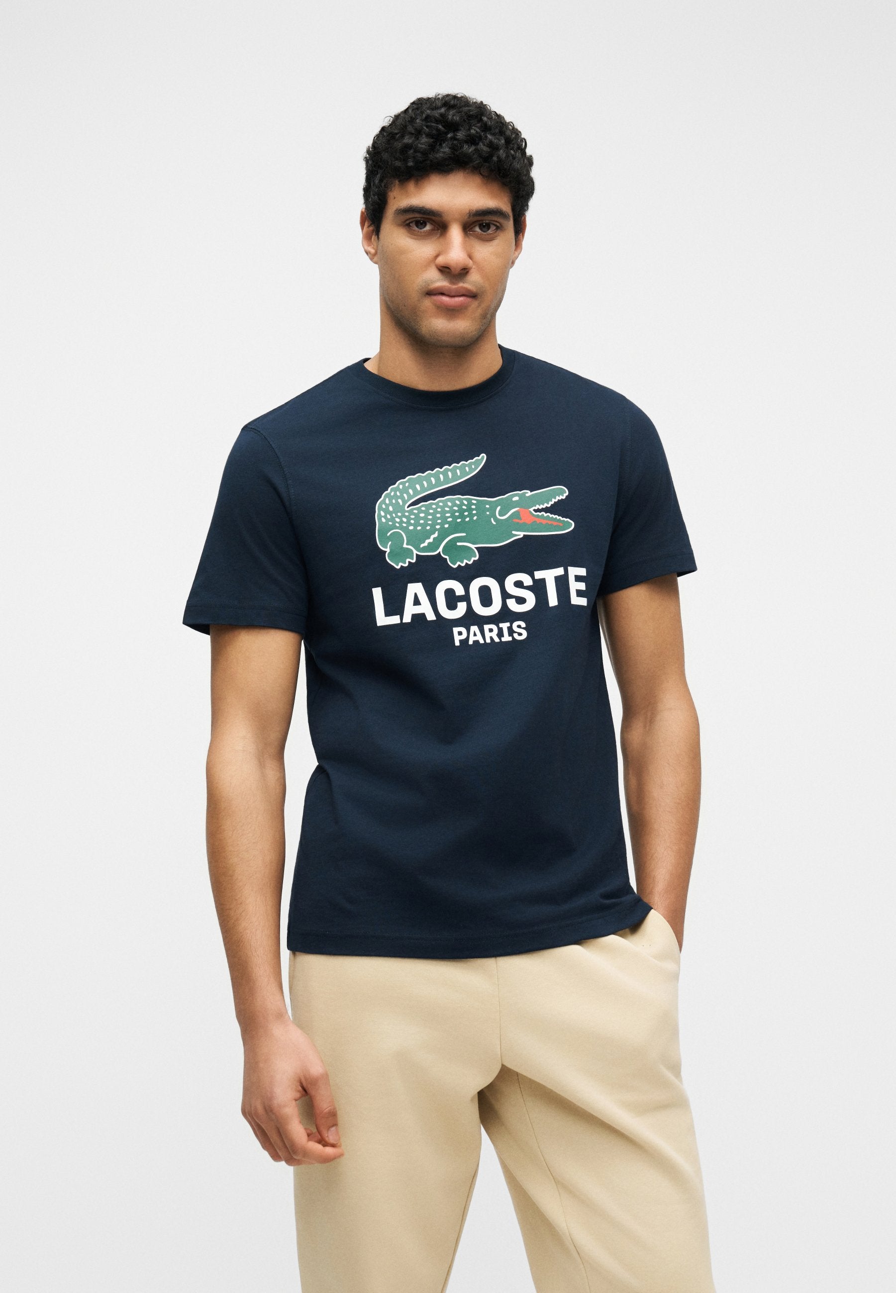 Print T-shirt - navy blue
