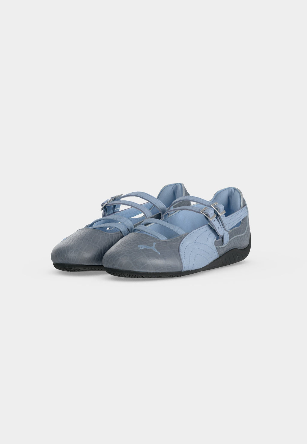 SPEEDCAT CROC - Ankle strap ballet pumps - snow mountain blue/black