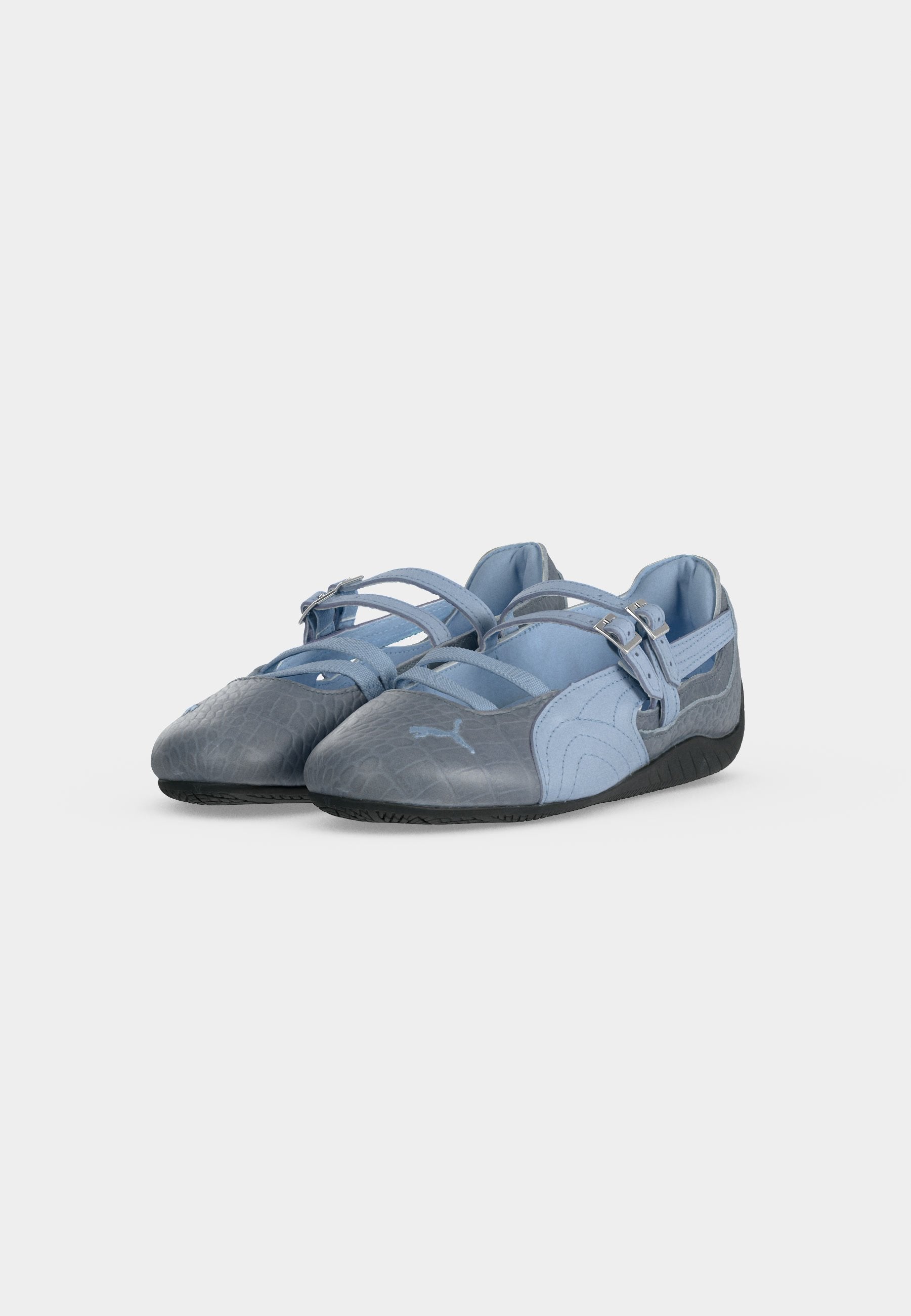 SPEEDCAT CROC - Ankle strap ballet pumps - snow mountain blue/black