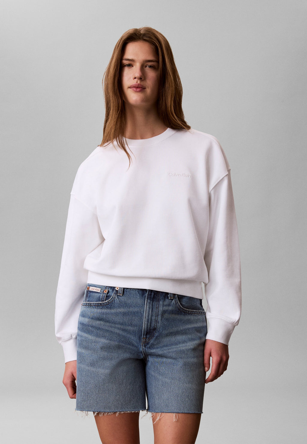 STANDARD LOGO CREW - Sweatshirt - bright white