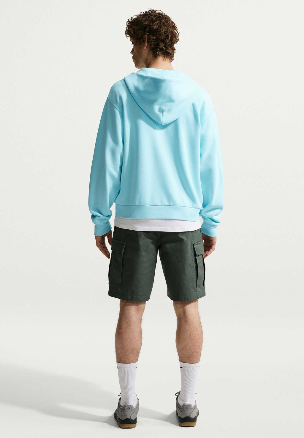 LOGO - Zip-up sweatshirt - glacier blue/white