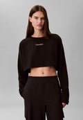 COMMUTER RELAXED TEE - Long sleeved top - black