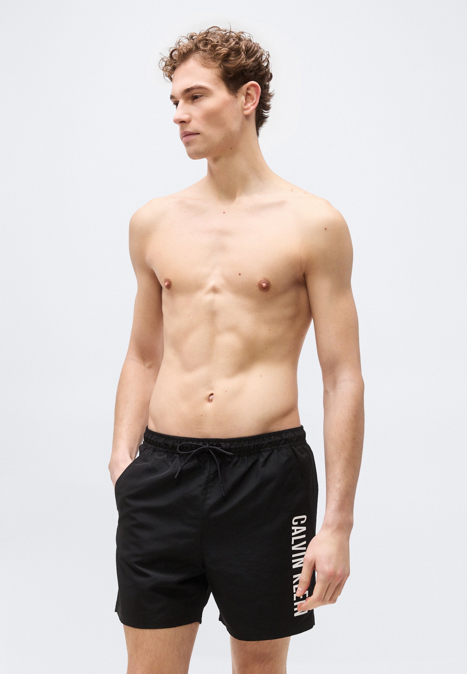 MEDIUM DRAWSTRING INTENSE POWER  - Swimming shorts - black