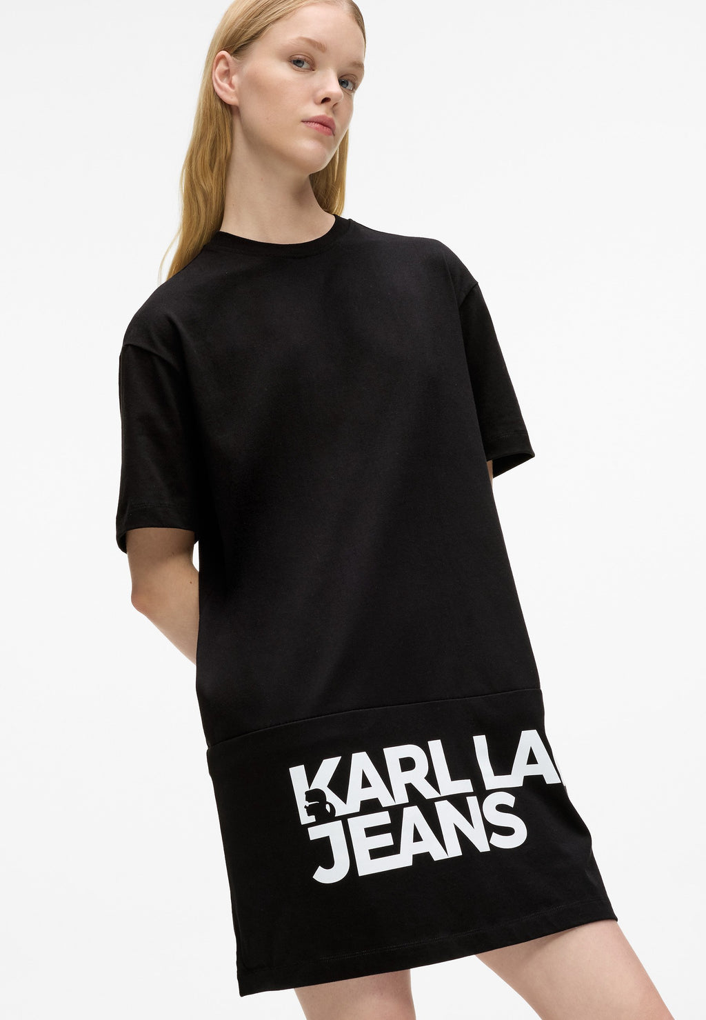 LOGO TEE - Day dress - black