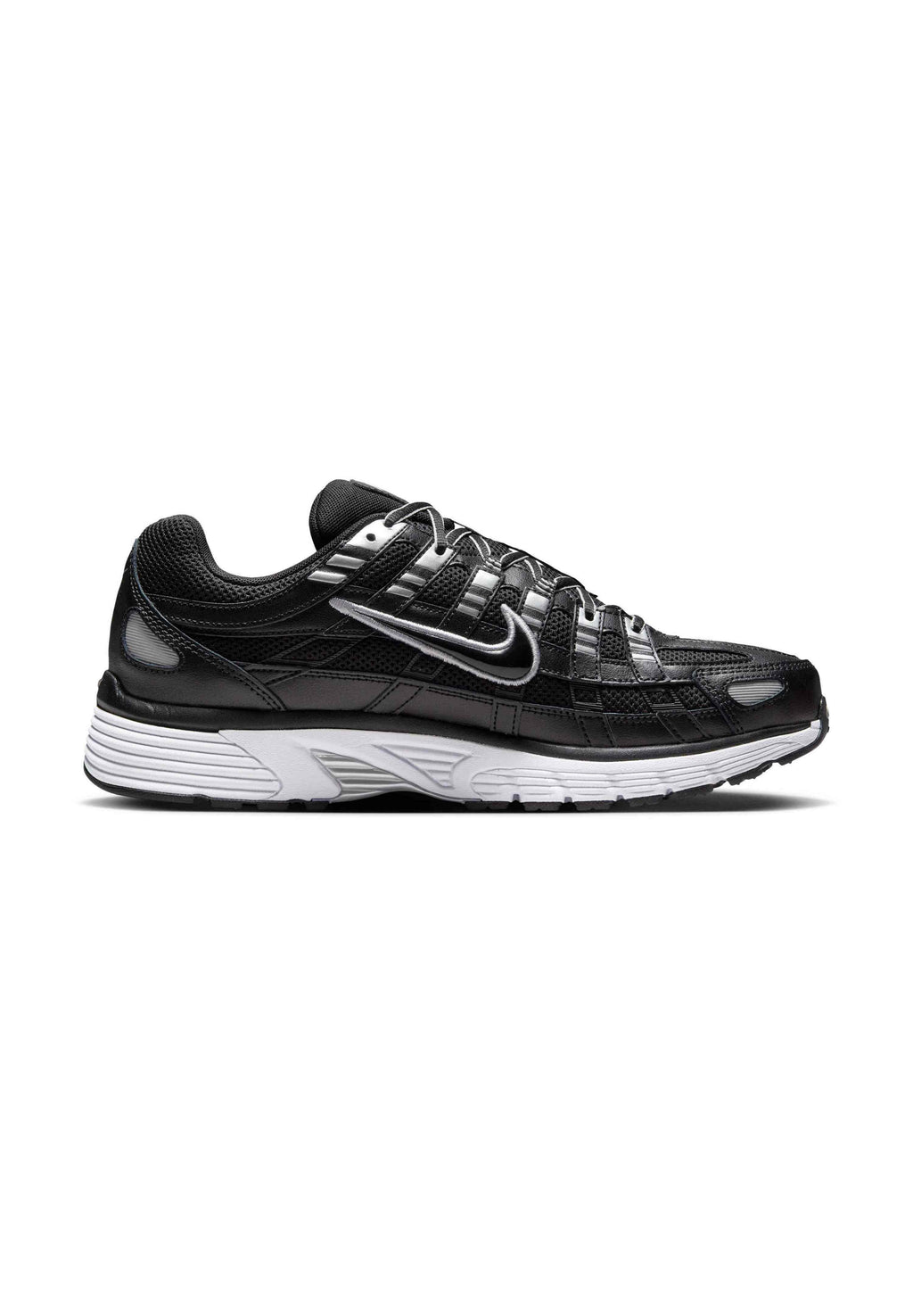 P 6000 UNISEX - Trainers - black white mtlc silver
