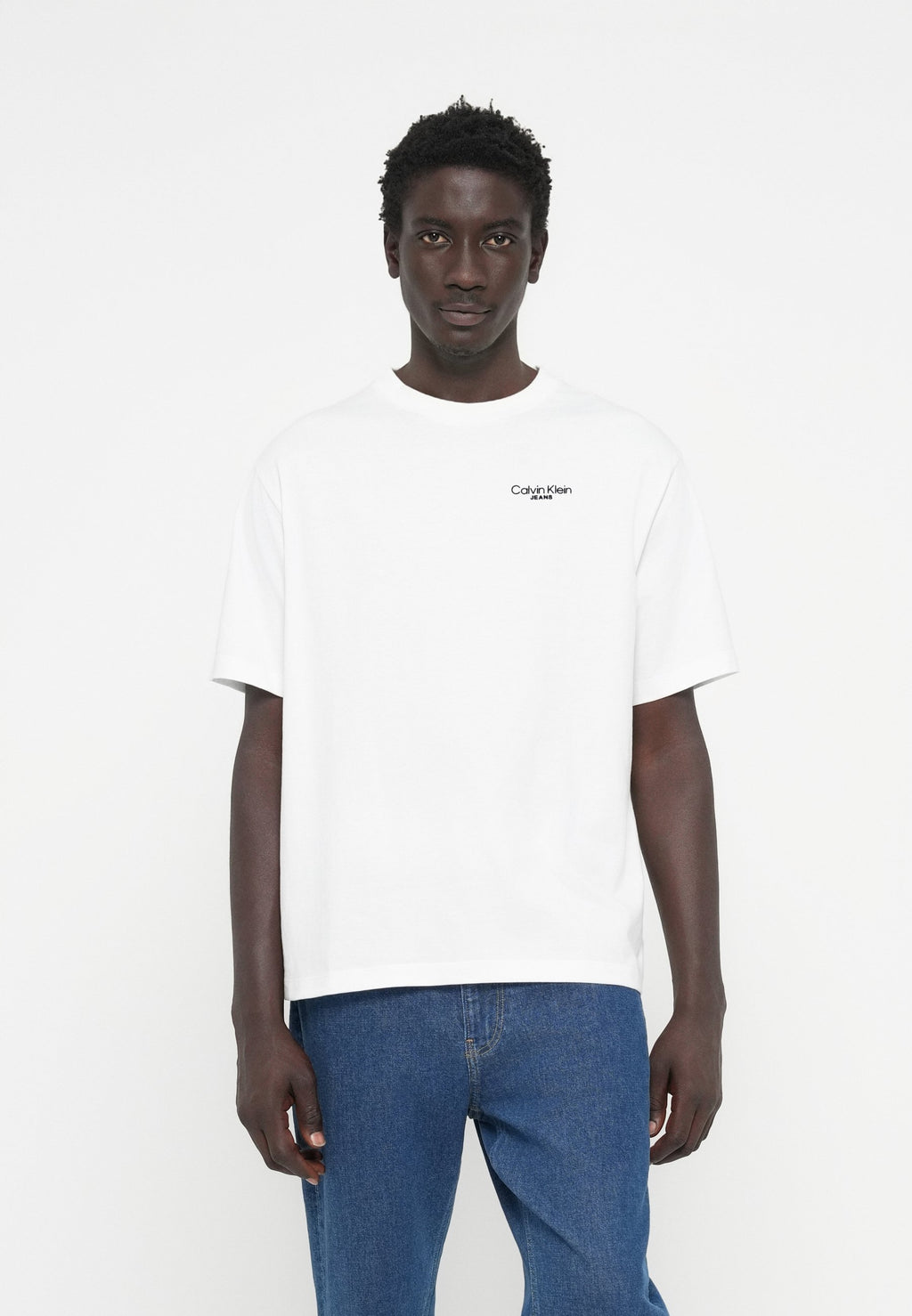 LOGO BACK PRINT UNISEX - Print T-shirt - brilliant white