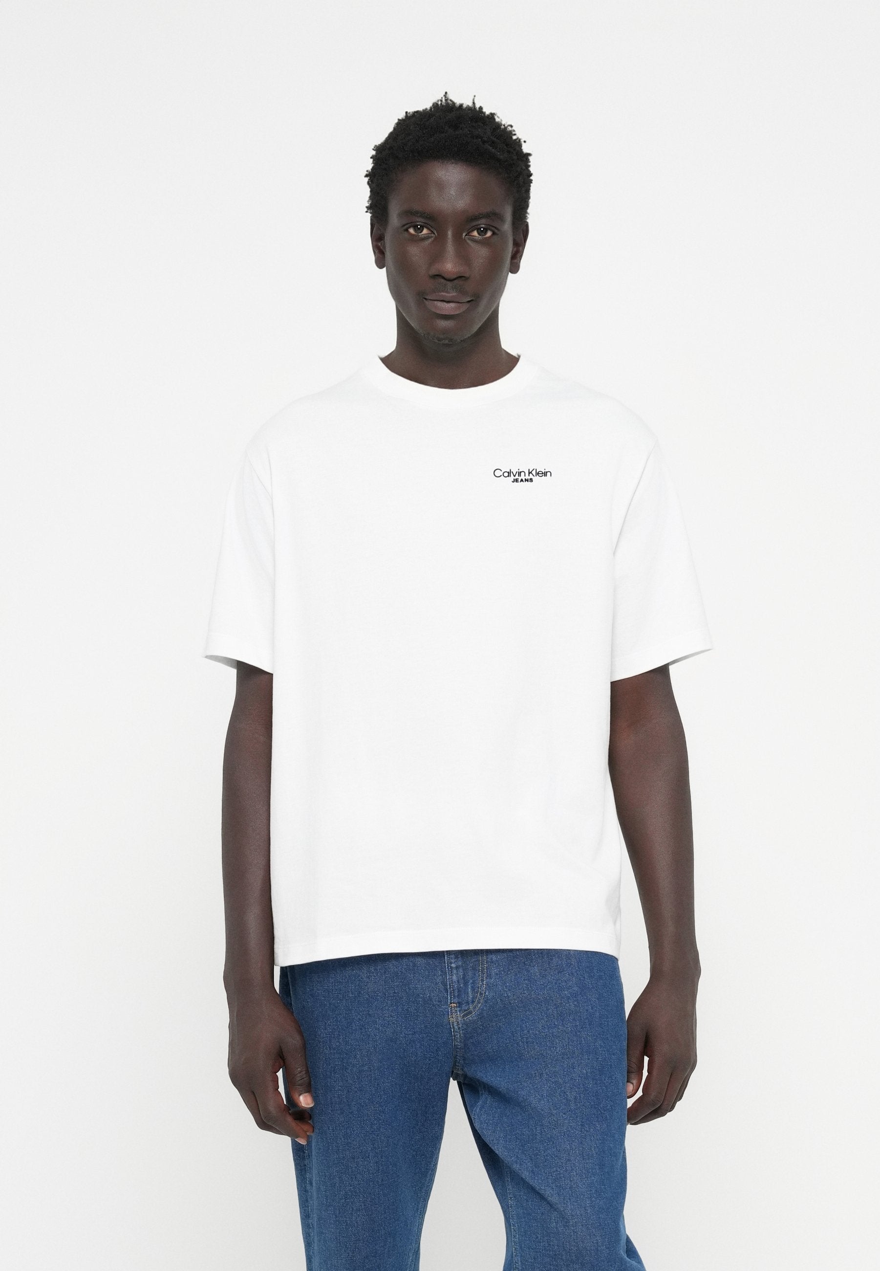 LOGO BACK PRINT UNISEX - Print T-shirt - brilliant white
