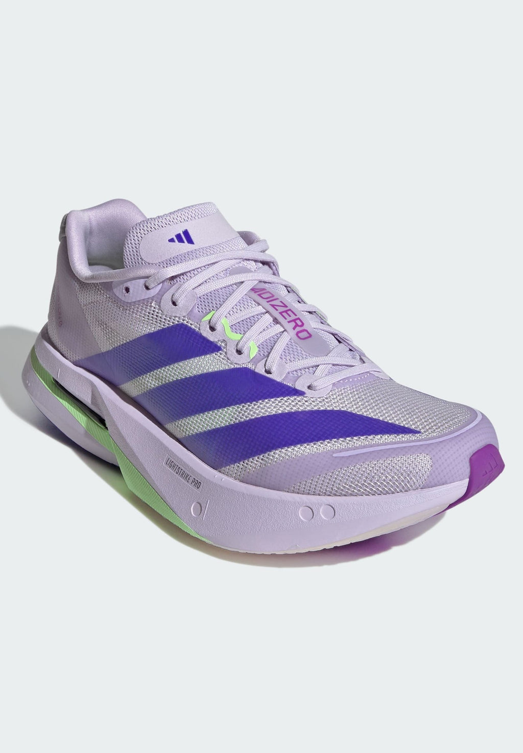 ADIZERO BOSTON - Yol koşu ayakkabıları - mor ton   solar purple   green spark