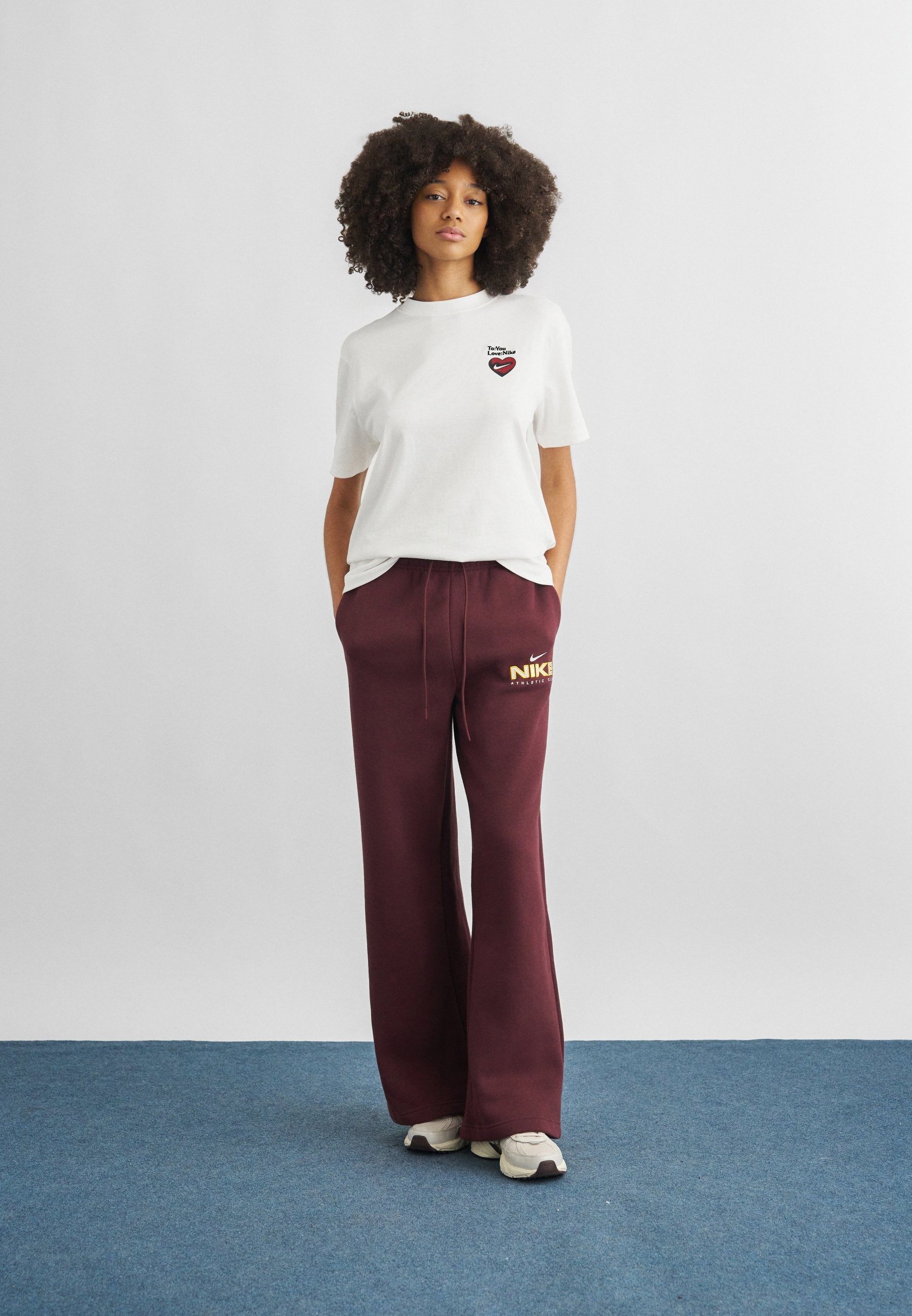 PANTALON LARGE - Bas de survêtement - crush bordeaux