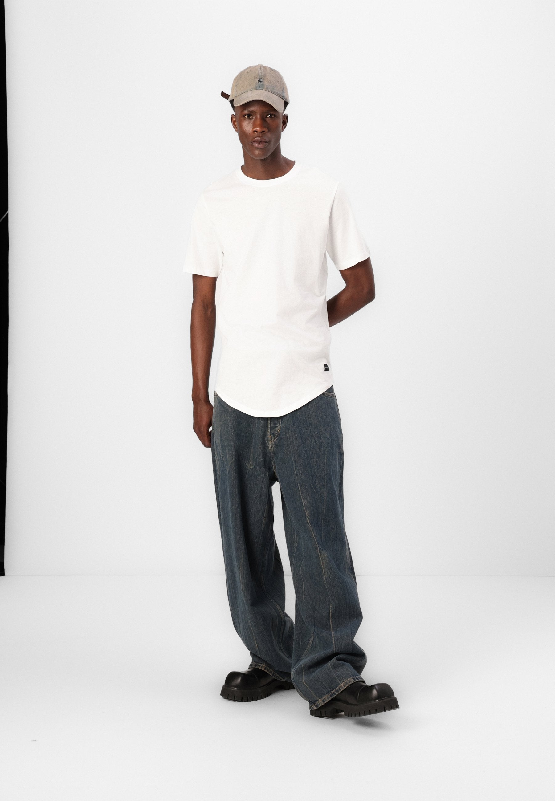 JJENOA TEE CREW NECK - Basic T-shirt - weiß