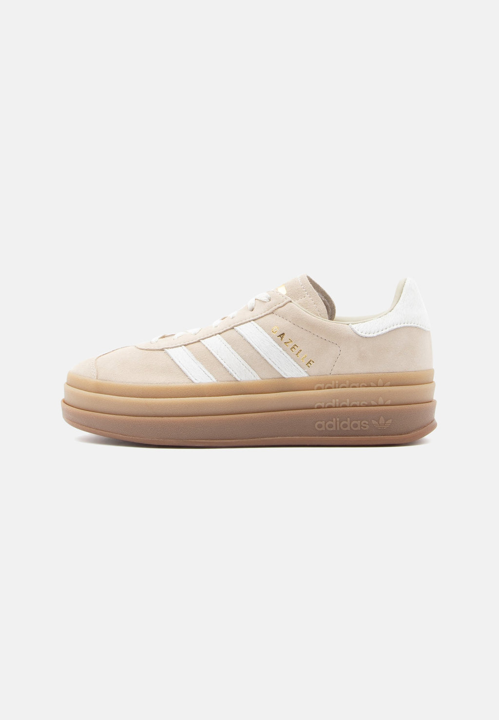 GAZELLE BOLD - Trainers - stone khaki/cream white/gold-coloured metallic
