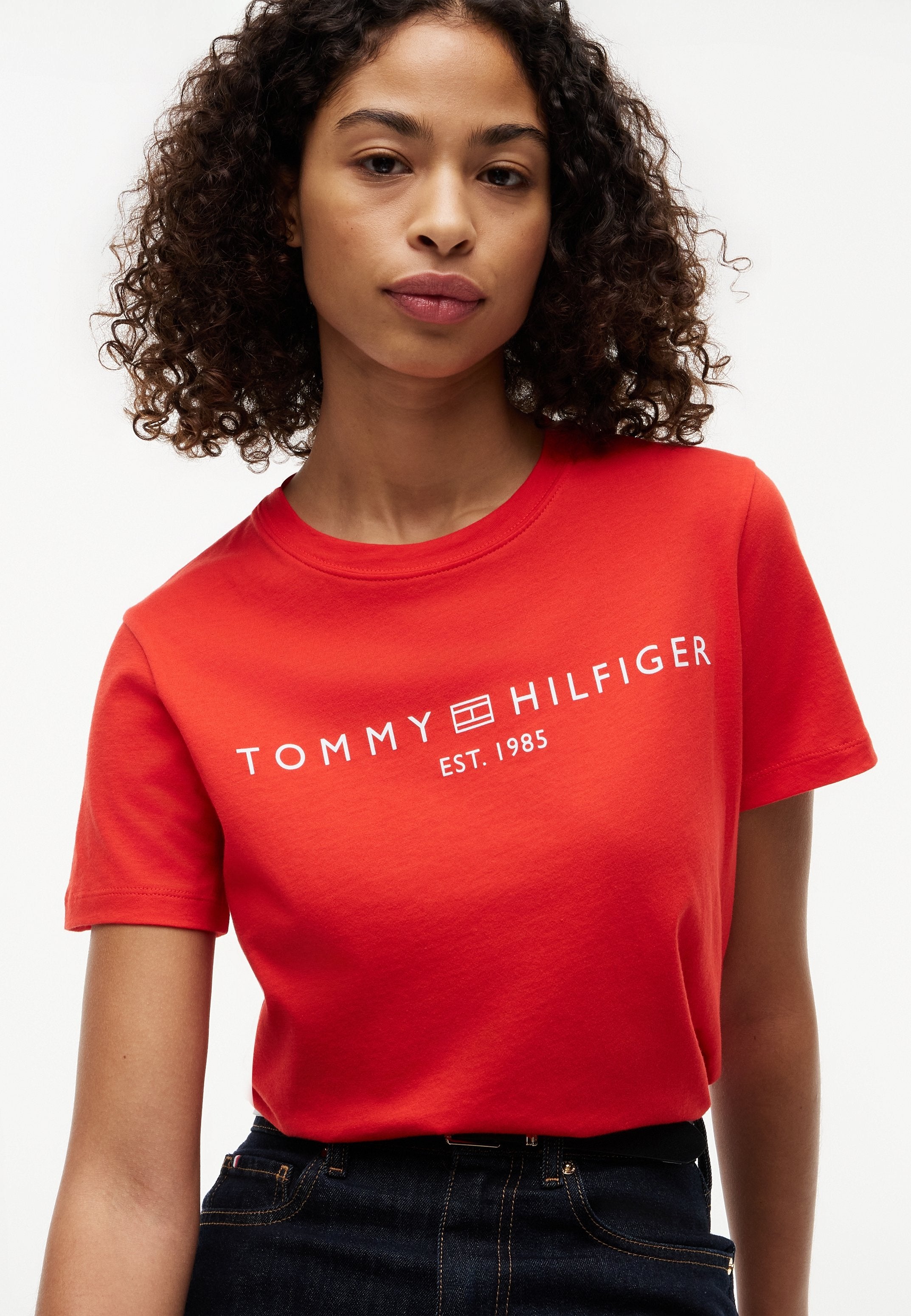 Print T-shirt - fire red
