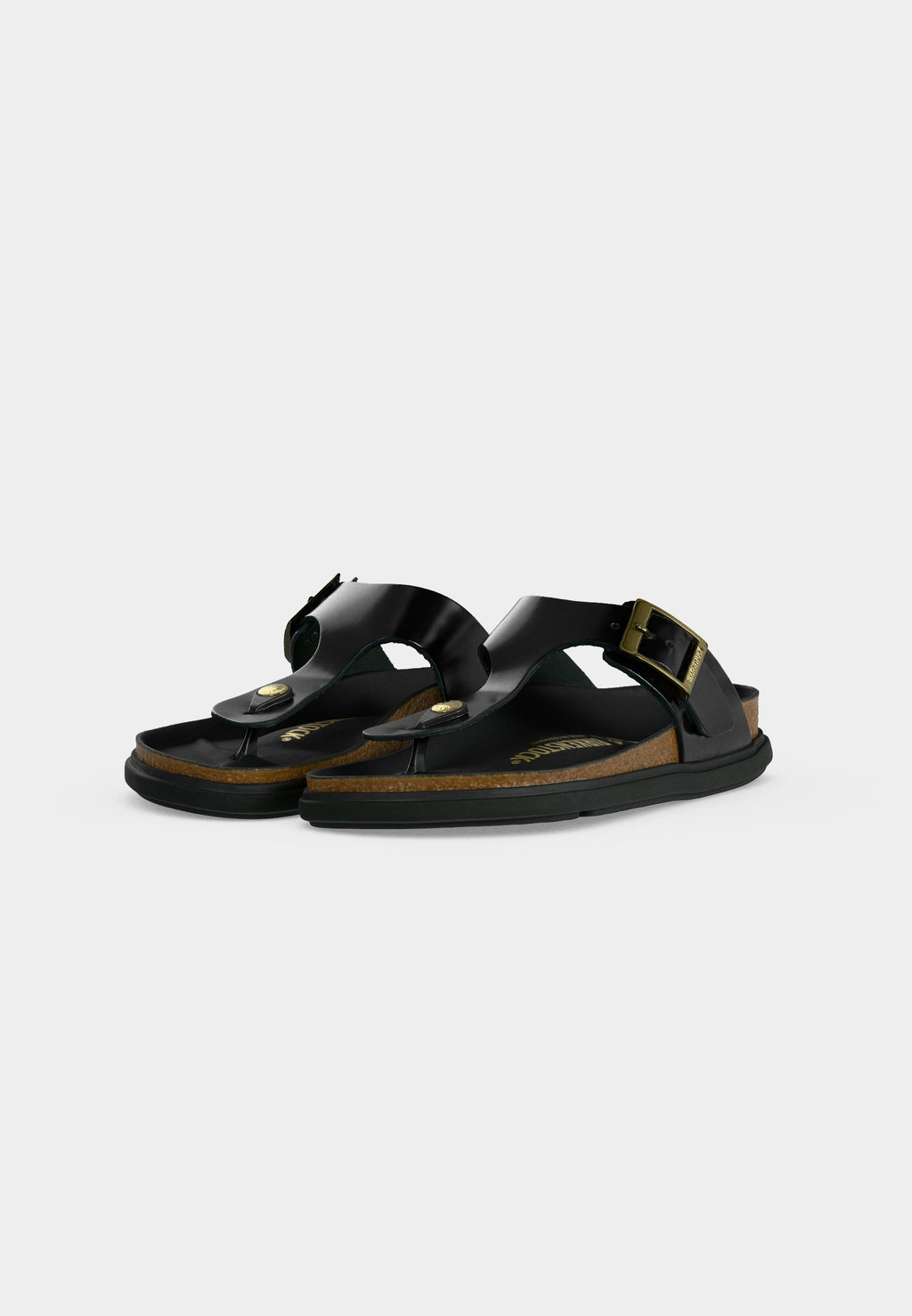 GIZEH LENA HEX CUPSOLEN REGULAR - T-bar sandals - black