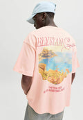 T- - Print T-shirt - peach melba