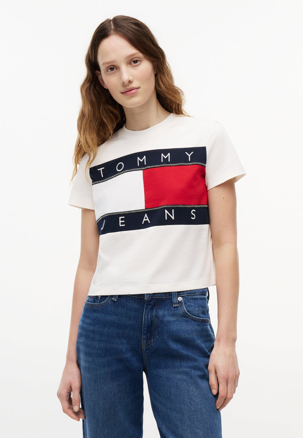 FLAG TEE - Print T-shirt - ancient white