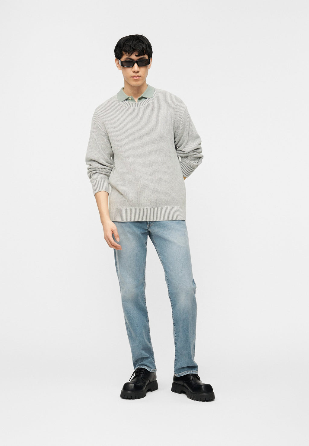 RELAXED CREW - Jumper - light grey