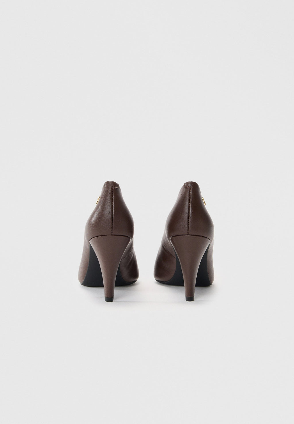 LEATHER TH MONOGRAM HIGH HEELS - Classic heels - rich walnut