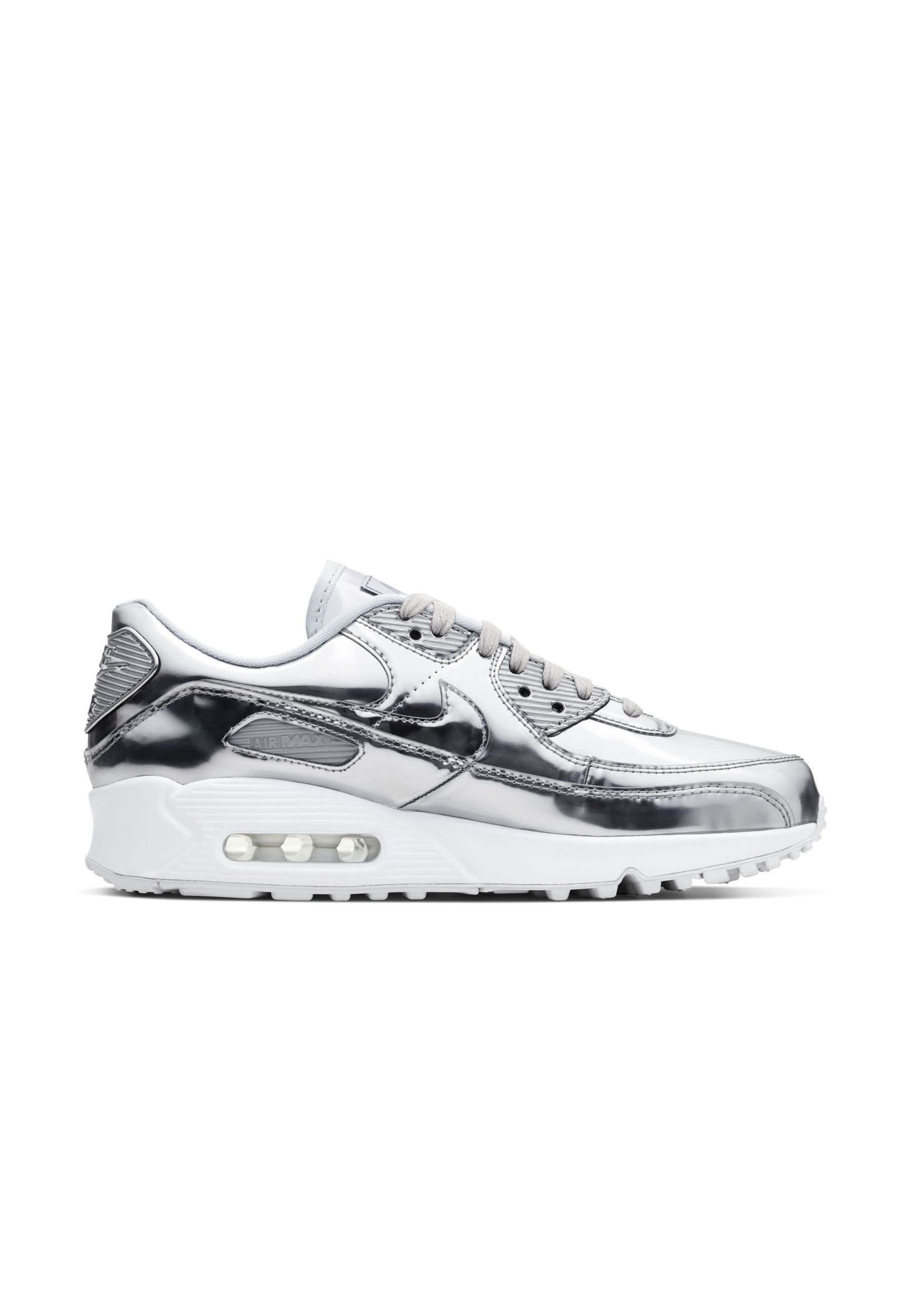 NIKE AIR MAX 90 - أحذية رياضية - كروم/بلاتينيوم نقي/أبيض/كروم