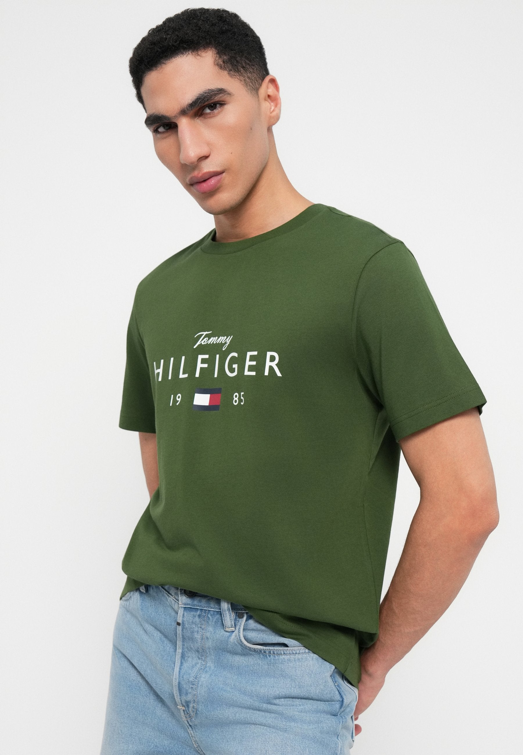 LOGO GRAPHIC JERSEY CREW NECK T-SHIRT - Print T-shirt - mountain pine