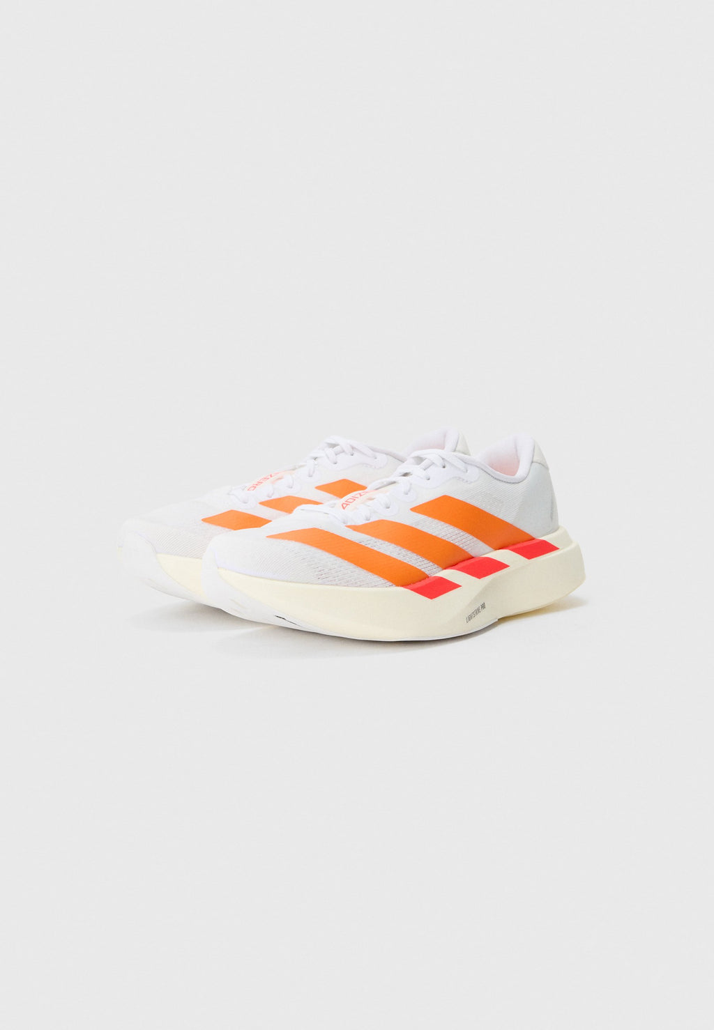 ADIZERO EVO SL J UNISEX - Road running shoes - white/pure orange/lucid red