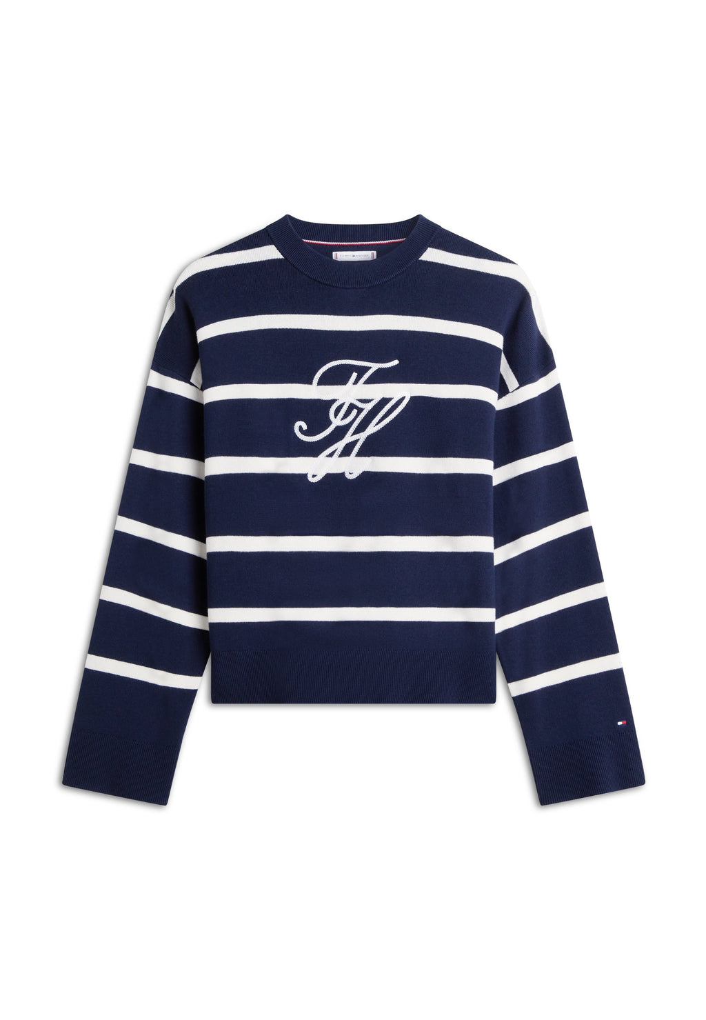 FULL NEEDLE GRAFİK SWEATER - CO FULL NEEDLE - Jumper - dark night/ivory petal