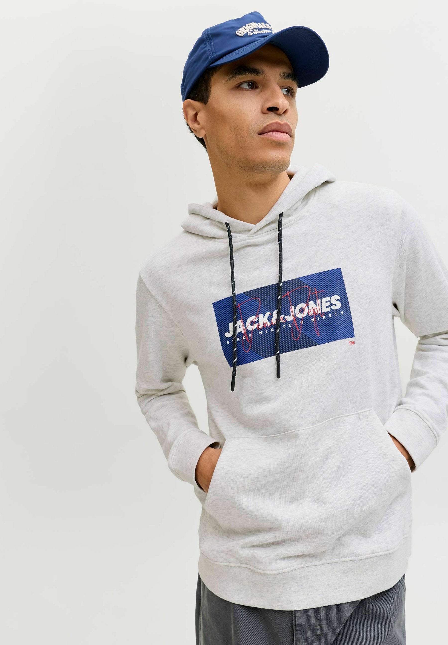 Hoodie - white melange