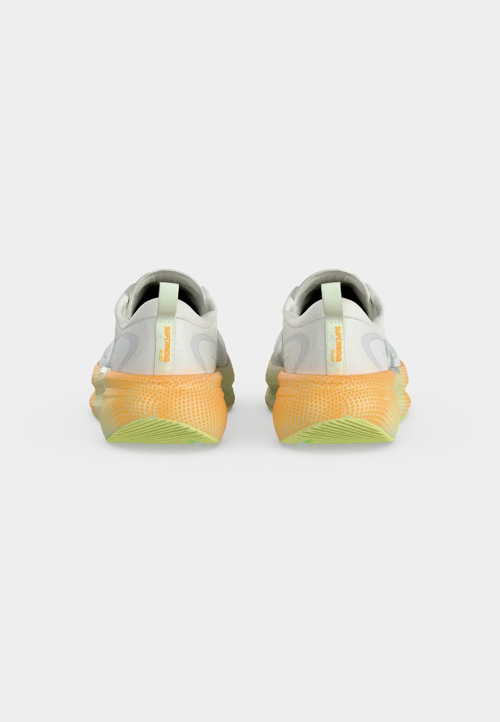 SUPERNOVA GLIDE M - Road running shoes - footwear white/matte silver-coloured/signal green