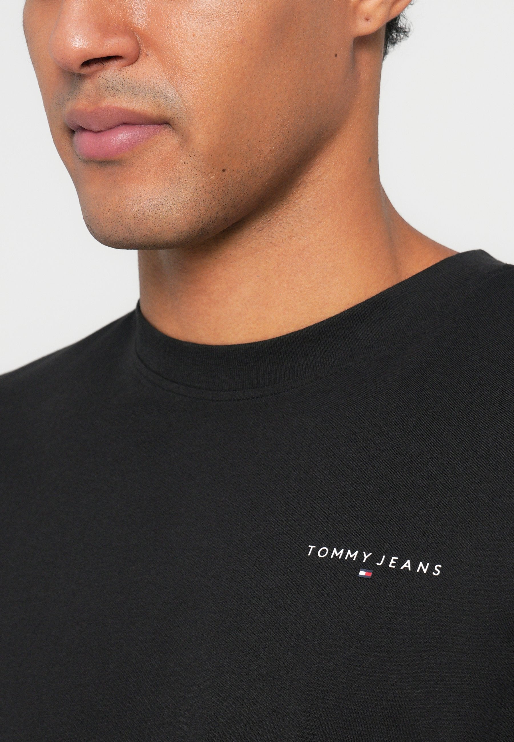 LOT DE 2 T-SHIRTS EN JERSEY SLIM AVEC LOGO LINÉAIRE - T-shirt basique - écru/noir