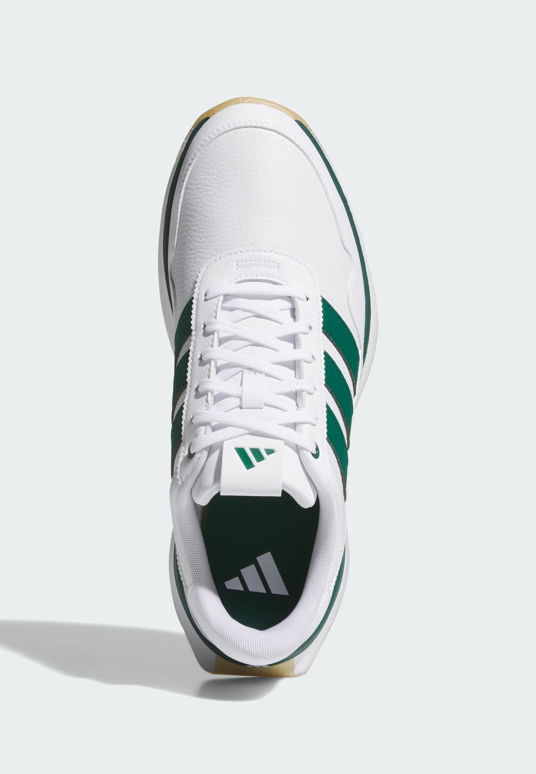 S2G 26 LEATHER - Chaussures de golf (sans crampons) - blanc nuage/vert collégial/gomme