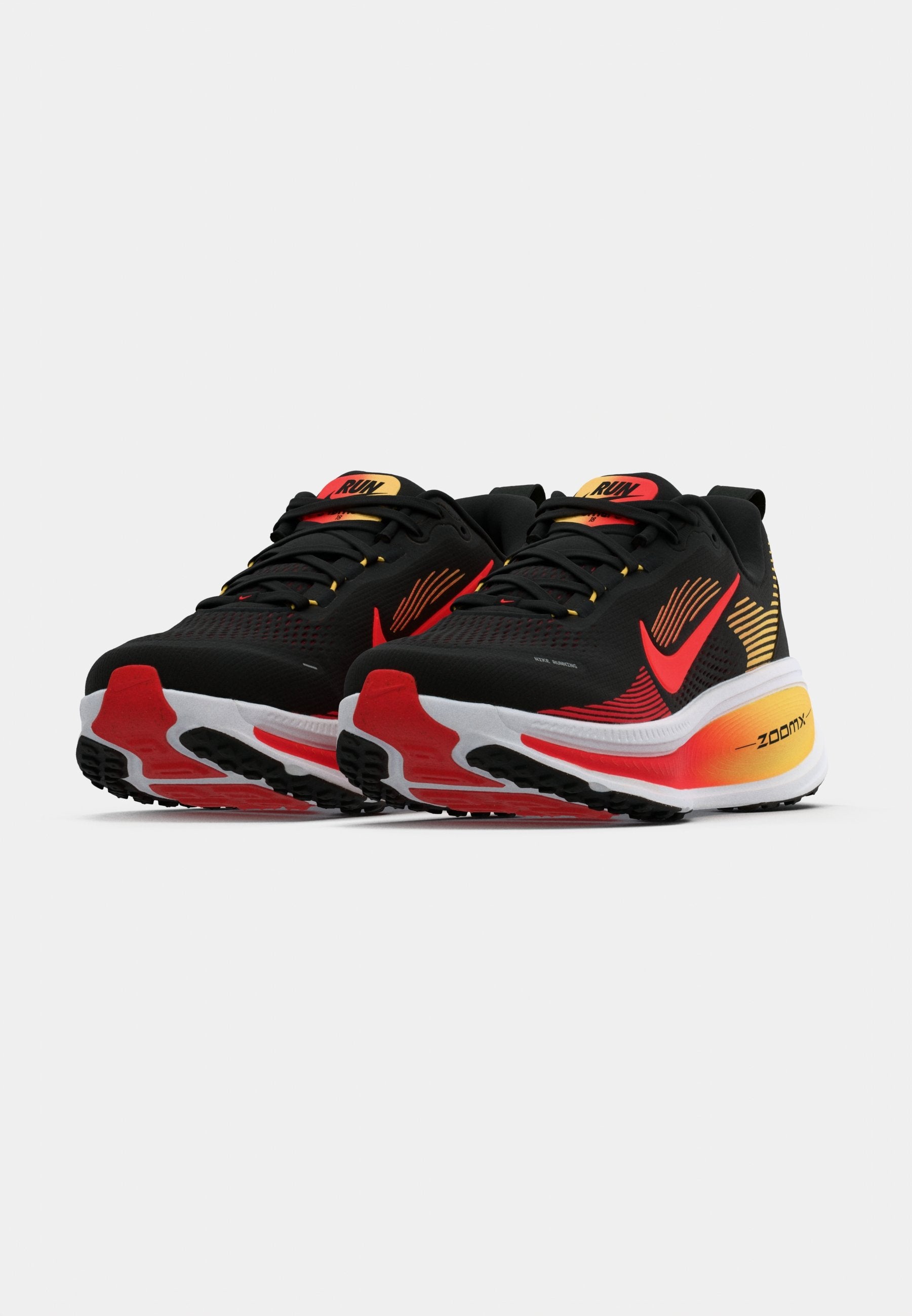 VOMERO UNISEX - Road running shoes - black/bright crimson/light crimson/topaz gold-coloured/white/team red