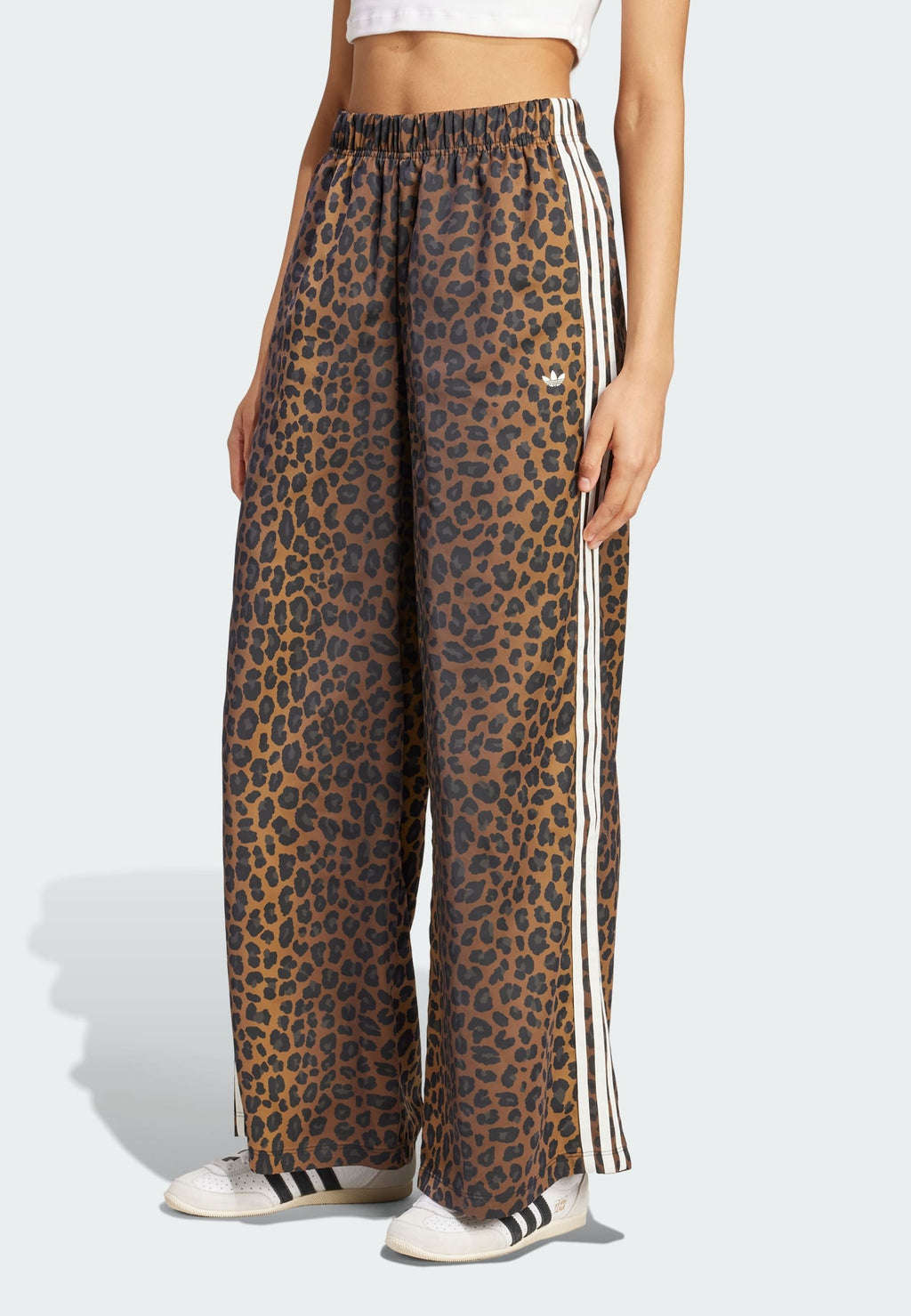 WIDE LEG LEO PRINT SATIN PANTS - Tracksuit bottoms - multicolor bronze strata