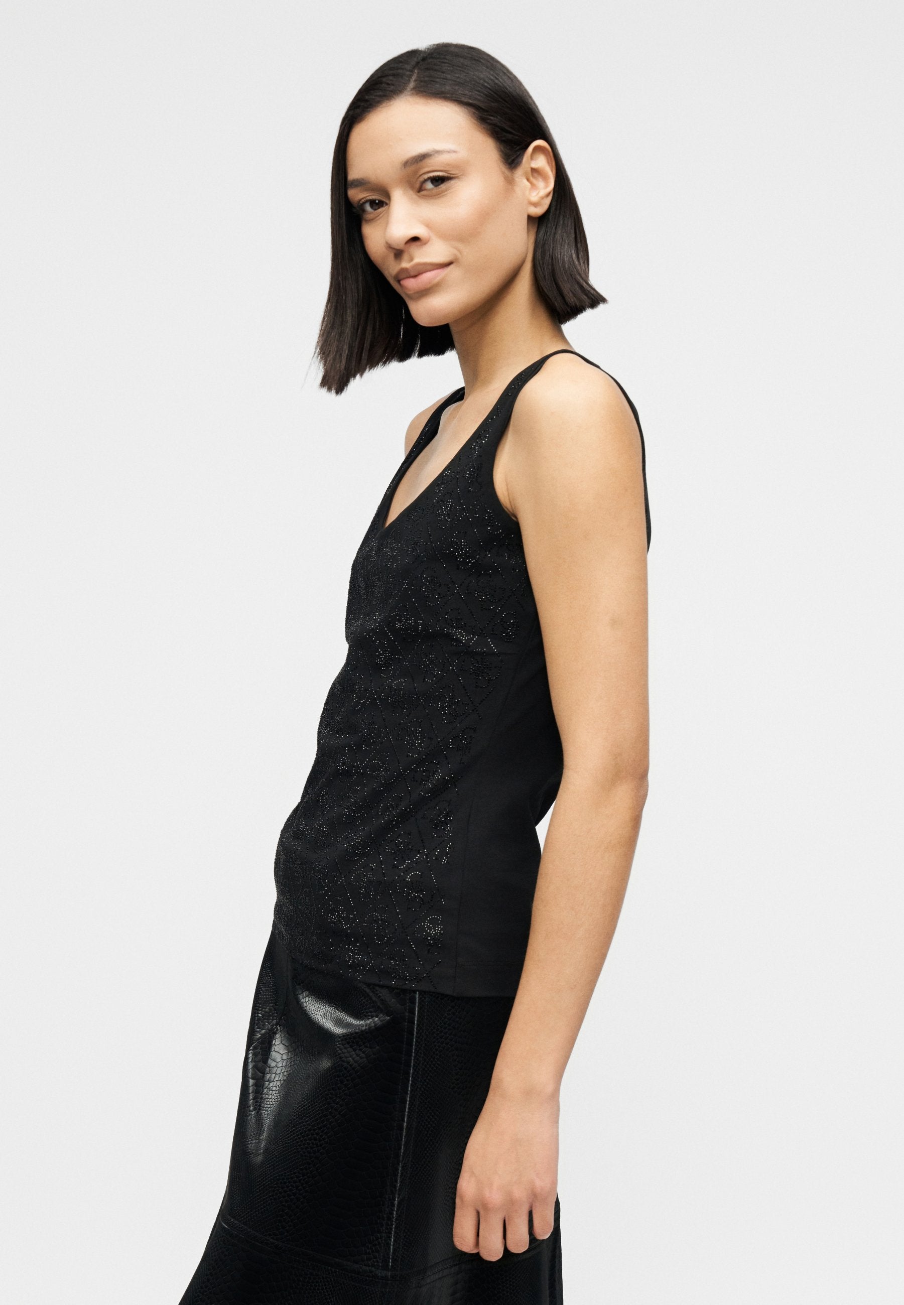 SL ALLOVER TANK - Top - jet black