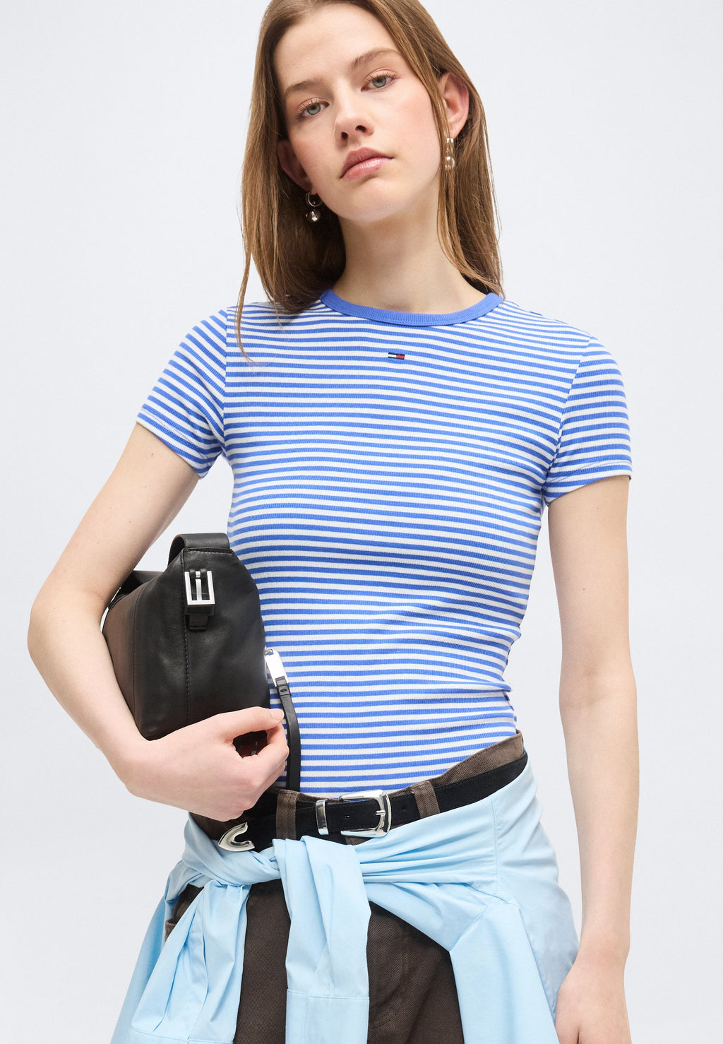SLIM ESSENTIAL 2 PACK - Print T-shirt - navy/empire blue/white