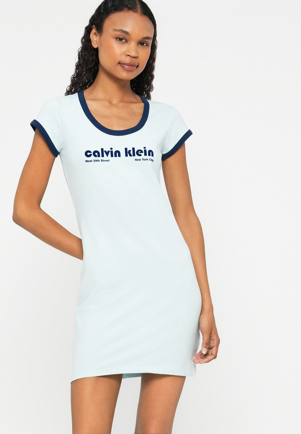 Robe en jersey - bleu clair