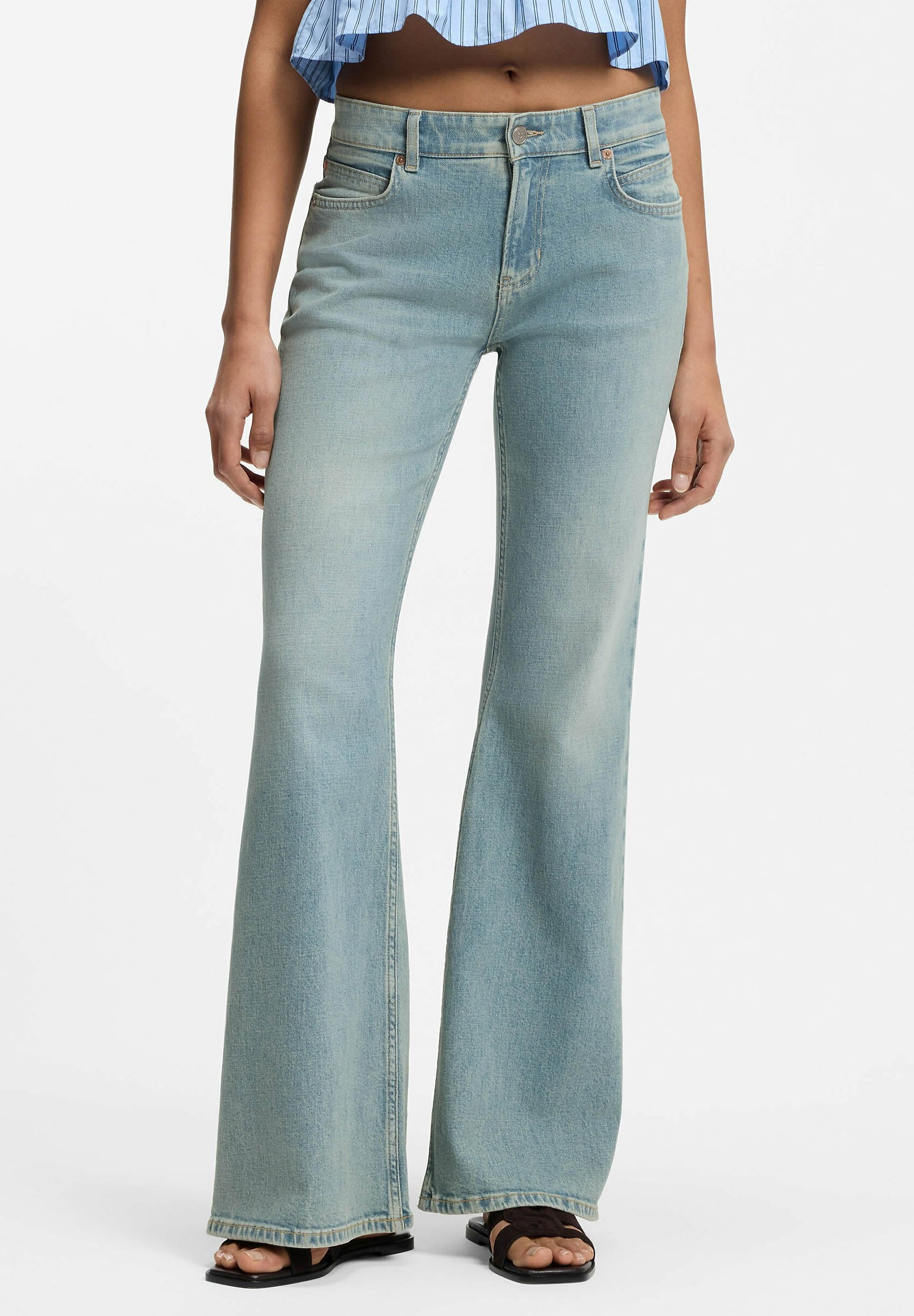 BOSS C_SOFT BOOTCUT 2.0 - Bootcut jeans - blue