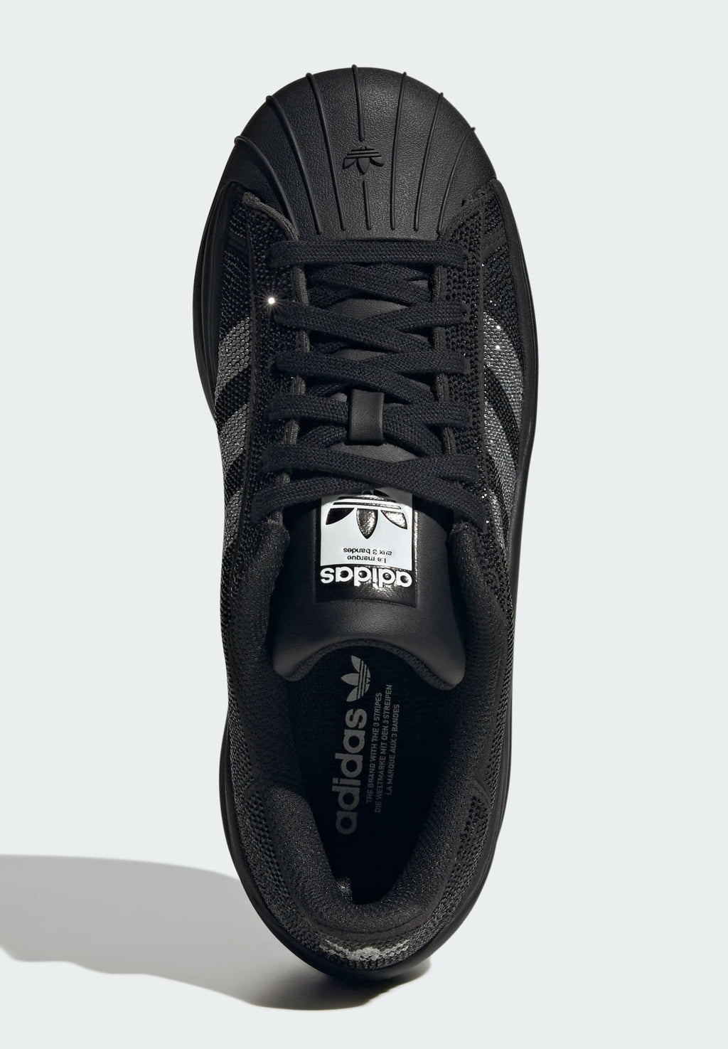 SUPERSTAR BOLD RHINESTONE - Trainers - core black/silver met/ftwr white