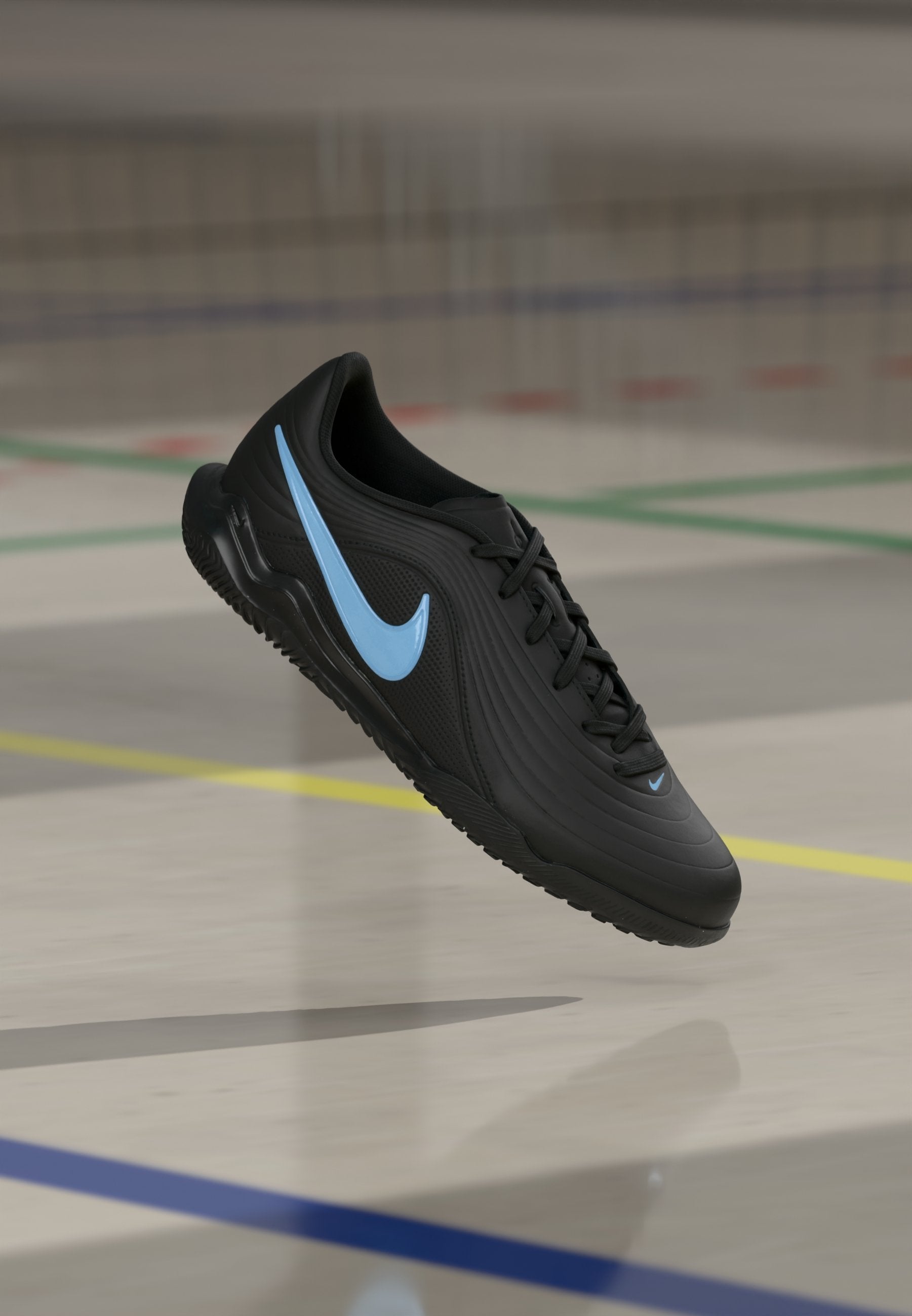 TIEMPO MAESTRO CLUB IC - Indoor football boots - black/ice blue