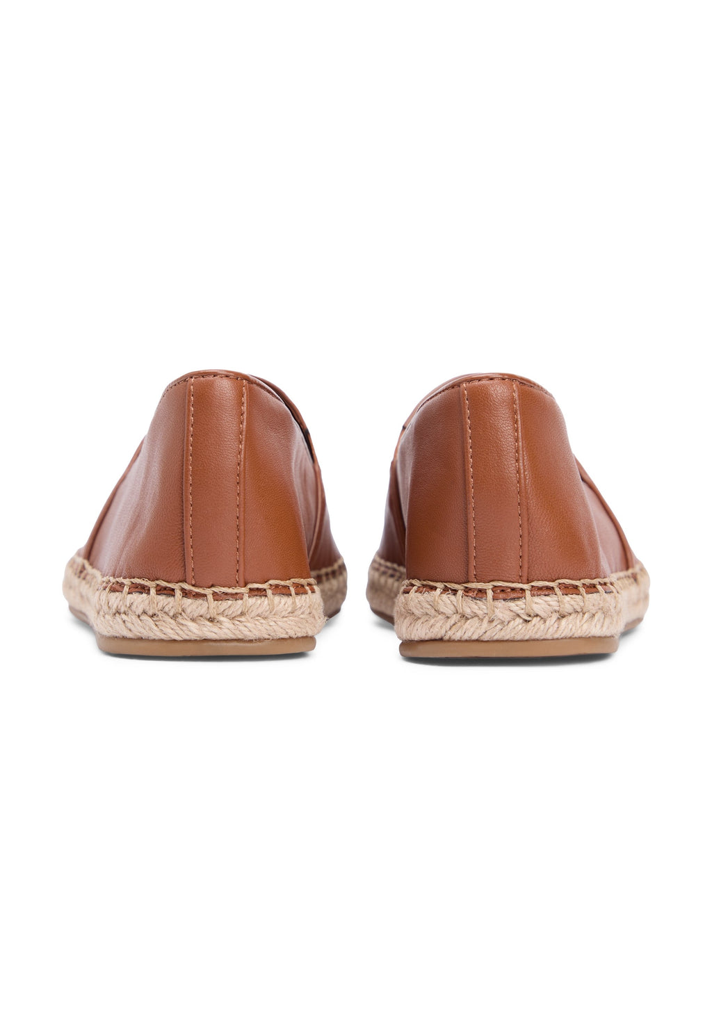 TH MONOGRAM LEATHER ESPADRILLES - Espadrilles - warm bronze