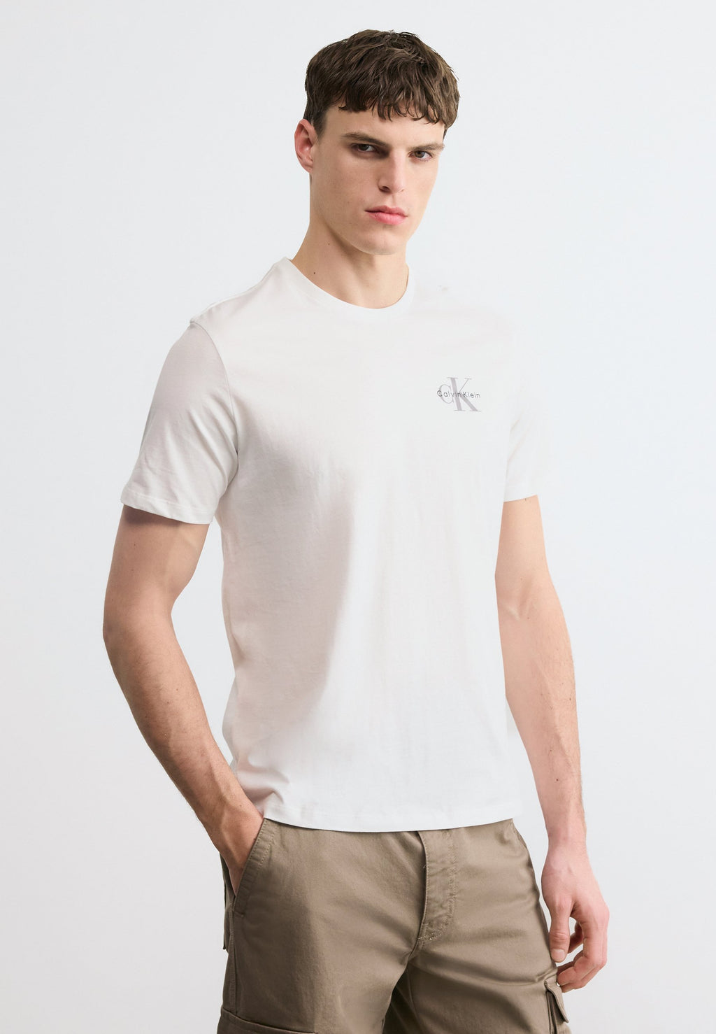 LOT DE 2 T-SHIRTS CLASSIQUES MICRO MONOLOGO - T-shirt basique - blanc éclatant/bleu marine