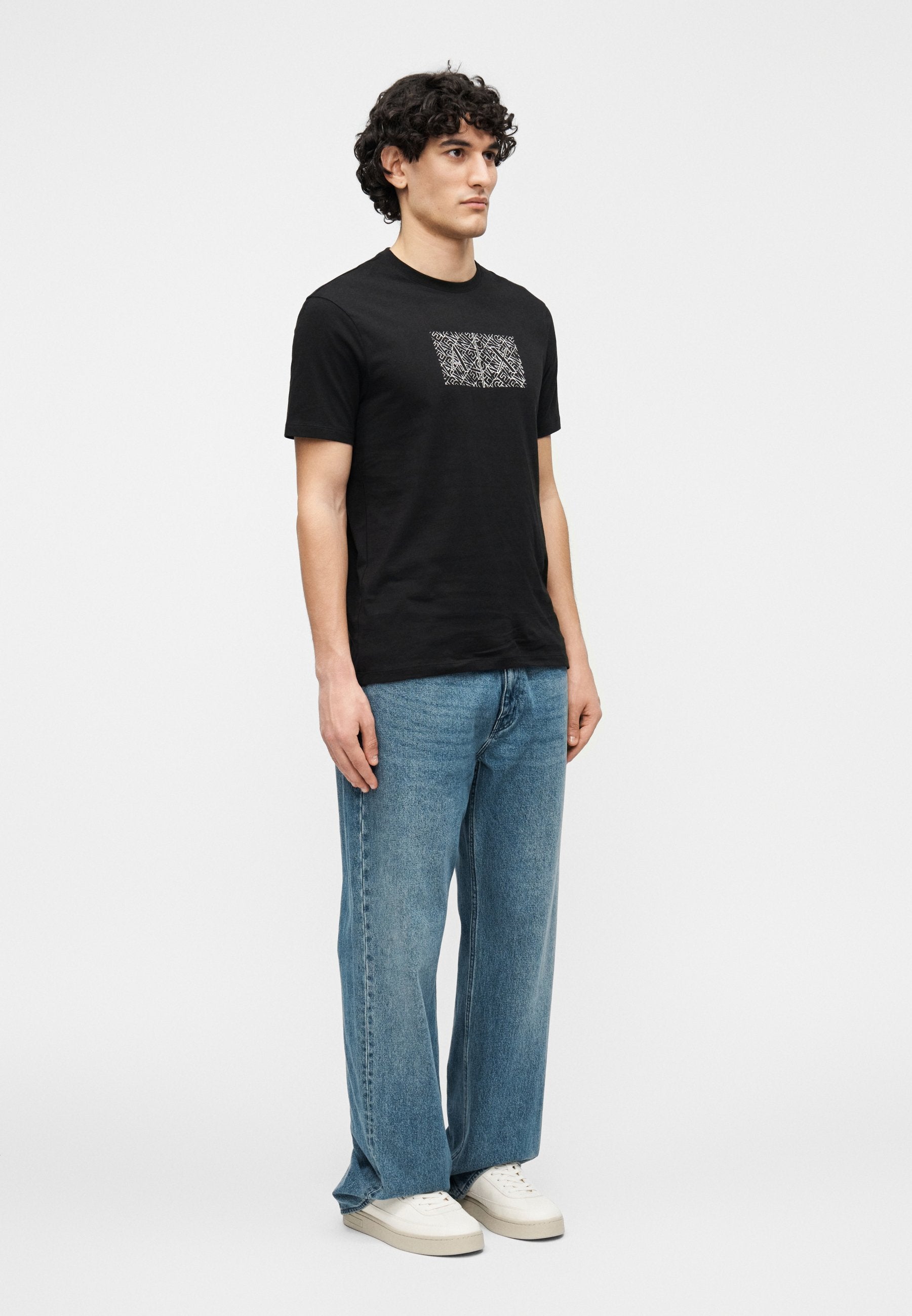 T-SHIRT SLIM FIT - Print T-shirt - black