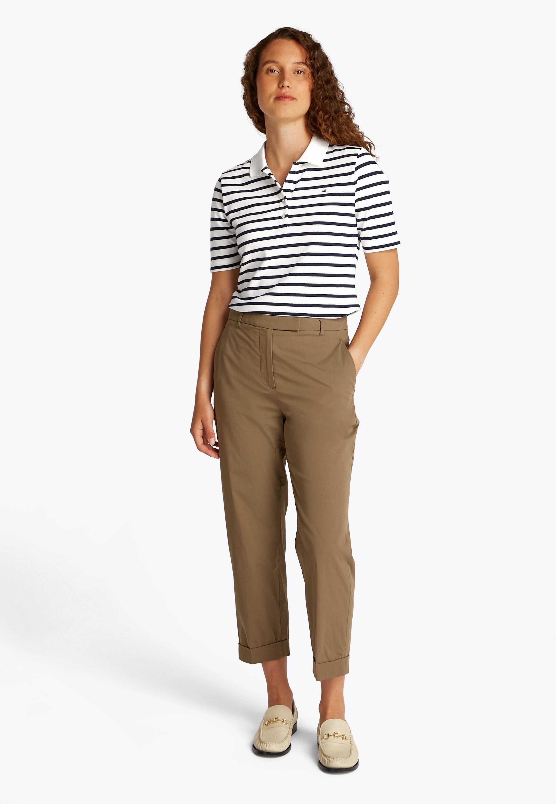 Polo shirt - breton ecru/dark night navy stp