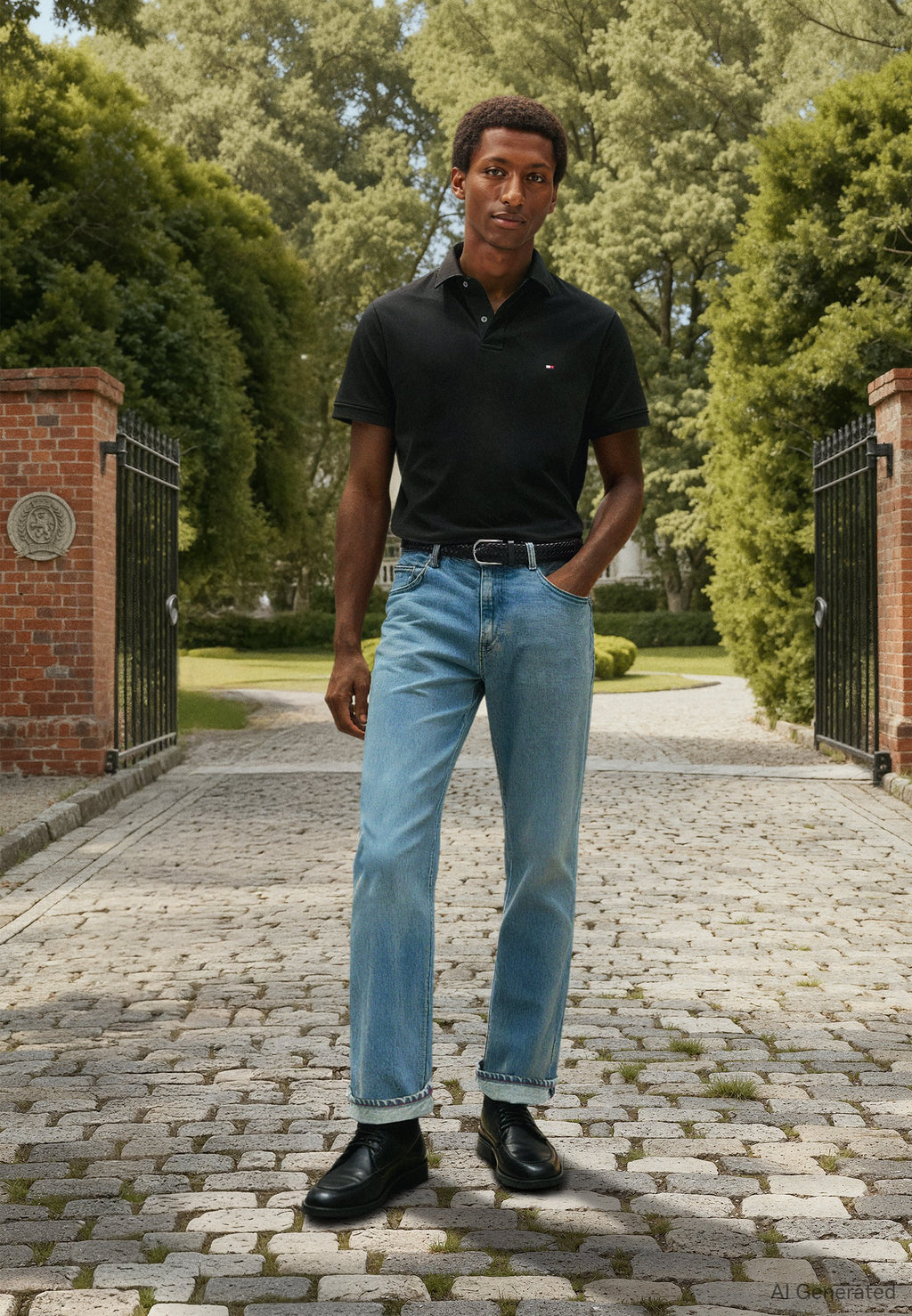 1985 REGULAR POLO - CORE ESSENTIALS - Polo shirt - black