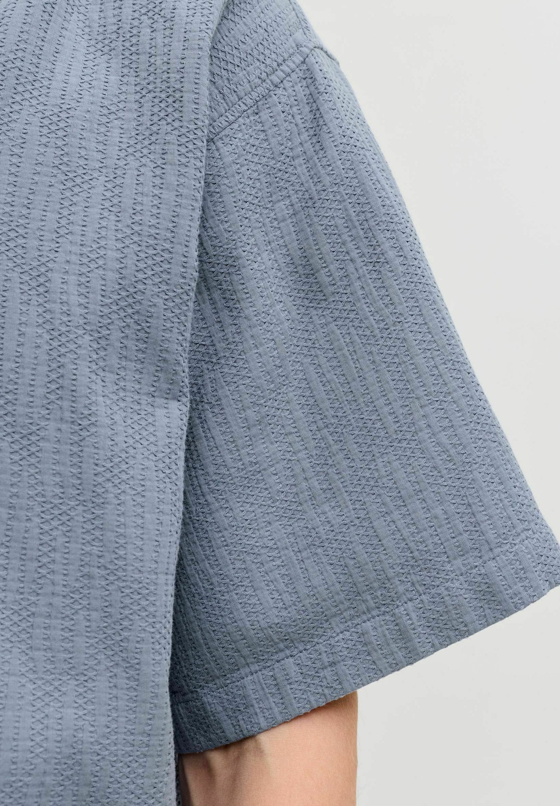 JORMONTAUK WAVY TEXTURE SHIRT SS SN - Shirt - flint stone