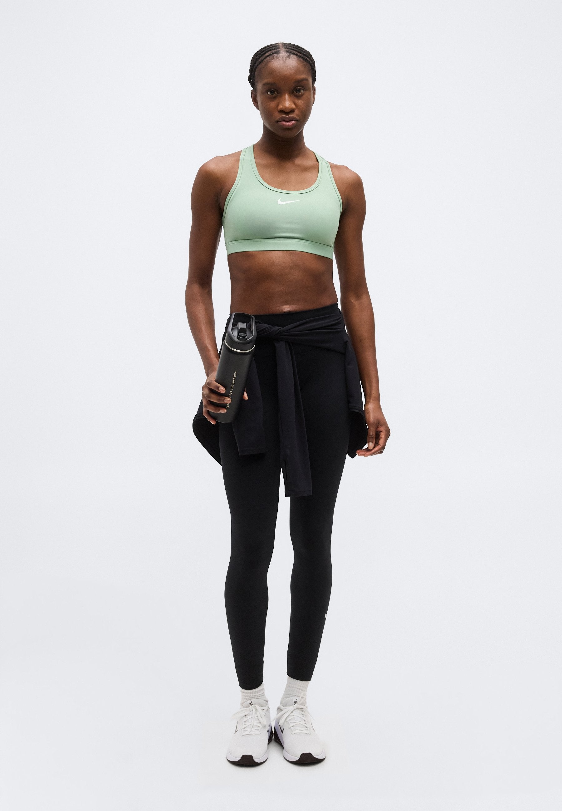 BRA - Medium support sports bra - steam/white