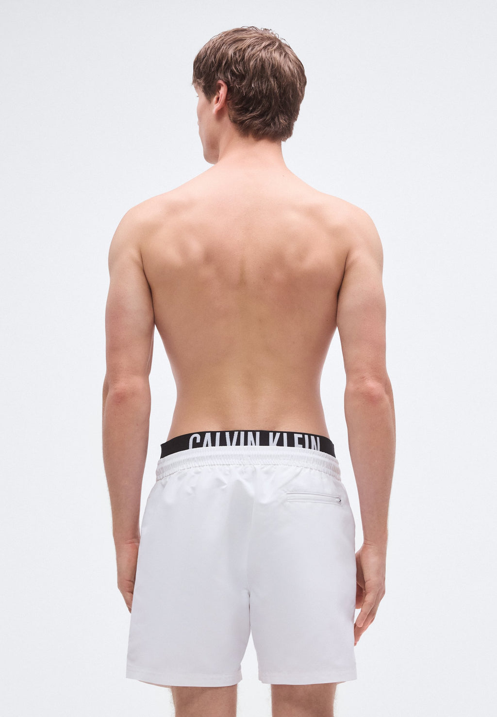 MEDIUM DRAWSTRING BOXER INTENSE POWER - Swimming shorts - classic white