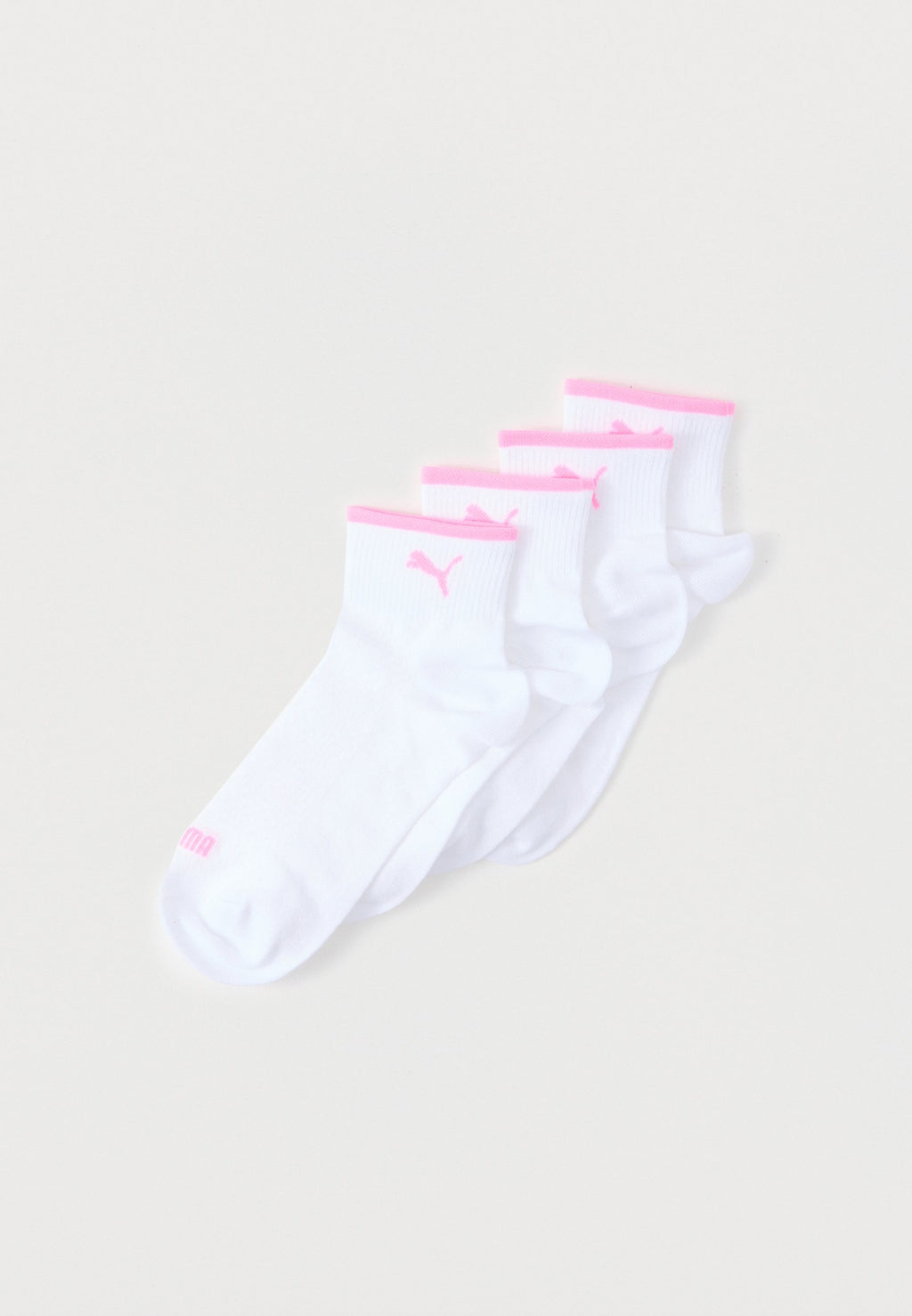 KADIN ÇEYREK PAÇA 4'LÜ PAKET - Sneaker çorapları - beyaz/pembe splash