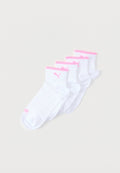 KADIN ÇEYREK PAÇA 4'LÜ PAKET - Sneaker çorapları - beyaz/pembe splash