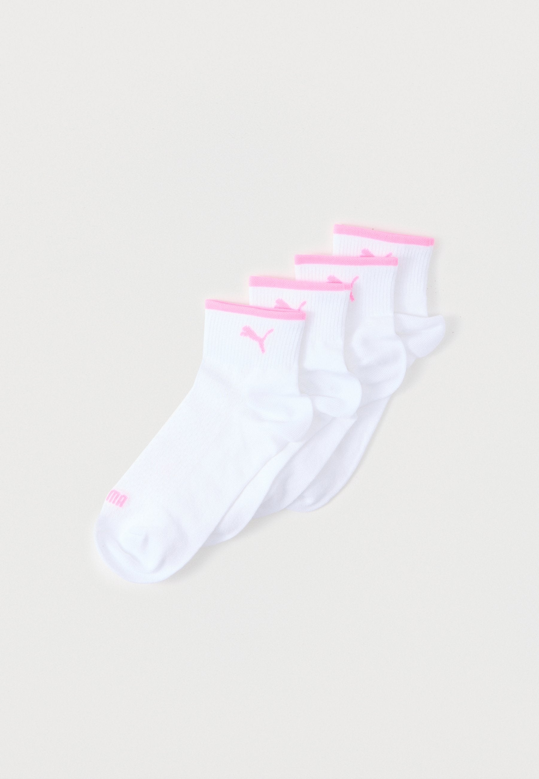 KADIN ÇEYREK PAÇA 4'LÜ PAKET - Sneaker çorapları - beyaz/pembe splash